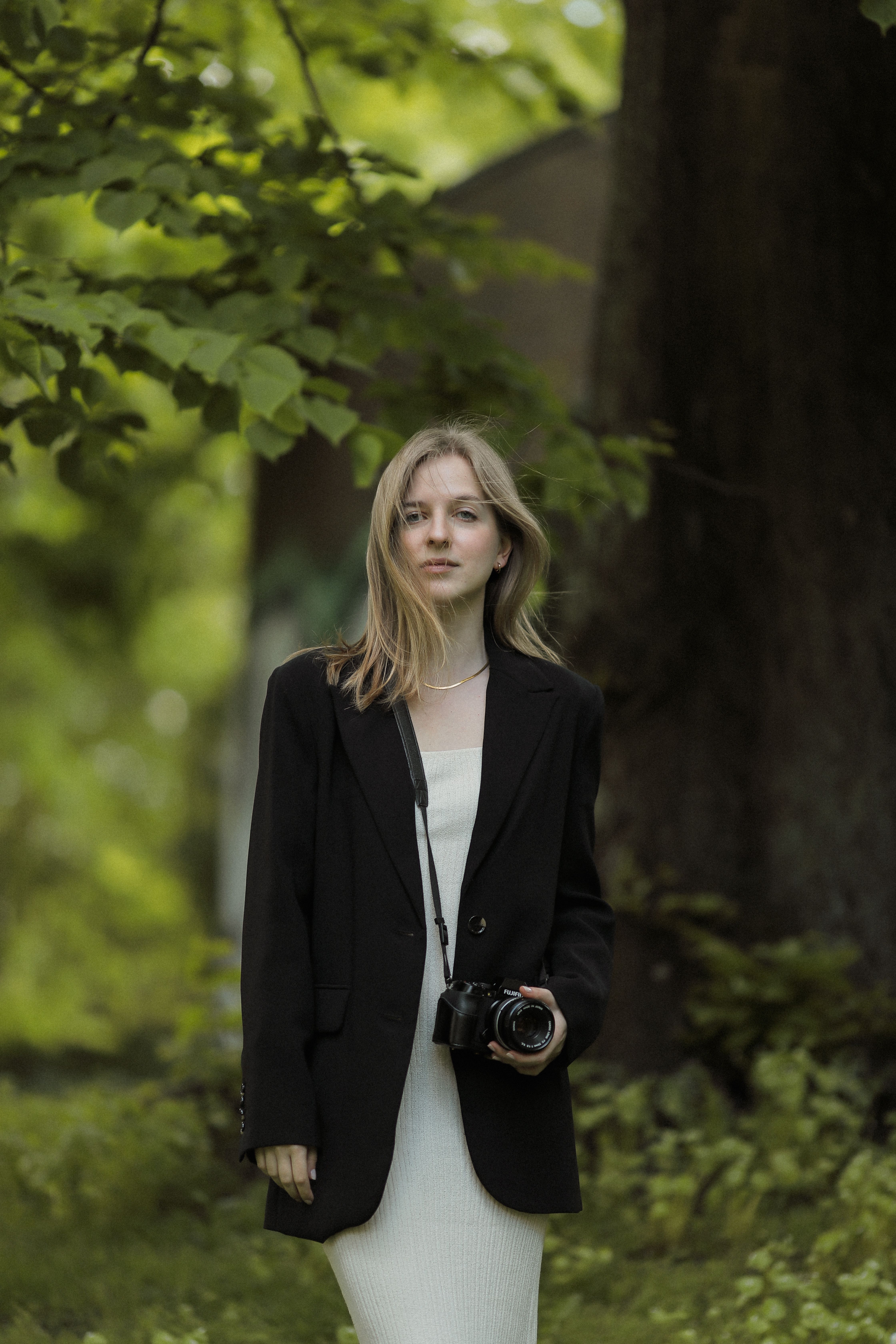 Blonde Woman In Suit Jacket Free Stock Photo
