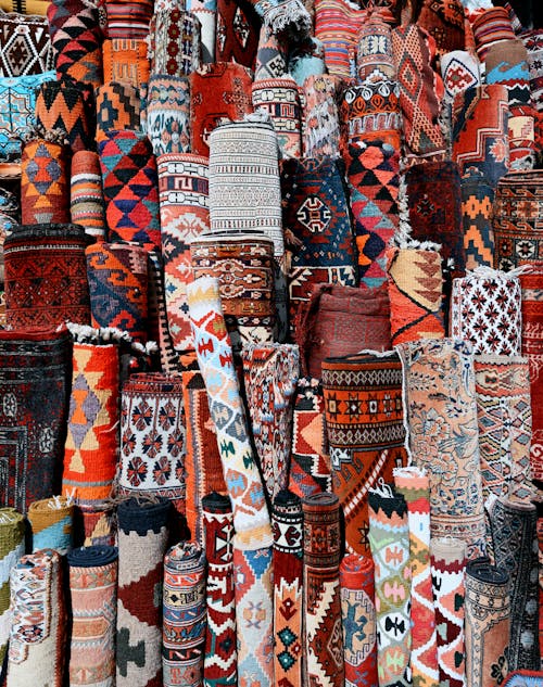 Pile of Multi Colored Carpet