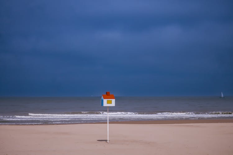 Box On Post On Beach