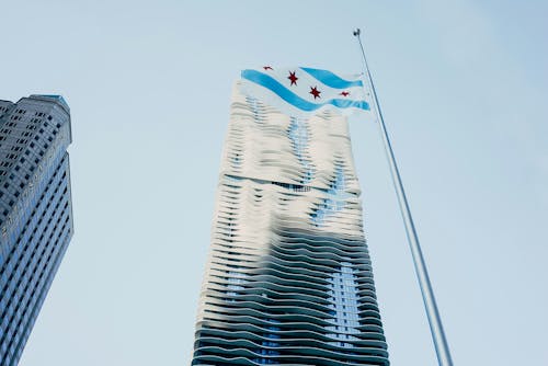 Kostnadsfri bild av arkitektur, byggnad, chicago flagga