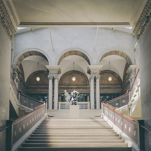 Empty Staircase Inside Building