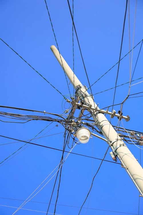 Many Wires Connected to Electricity Pylon