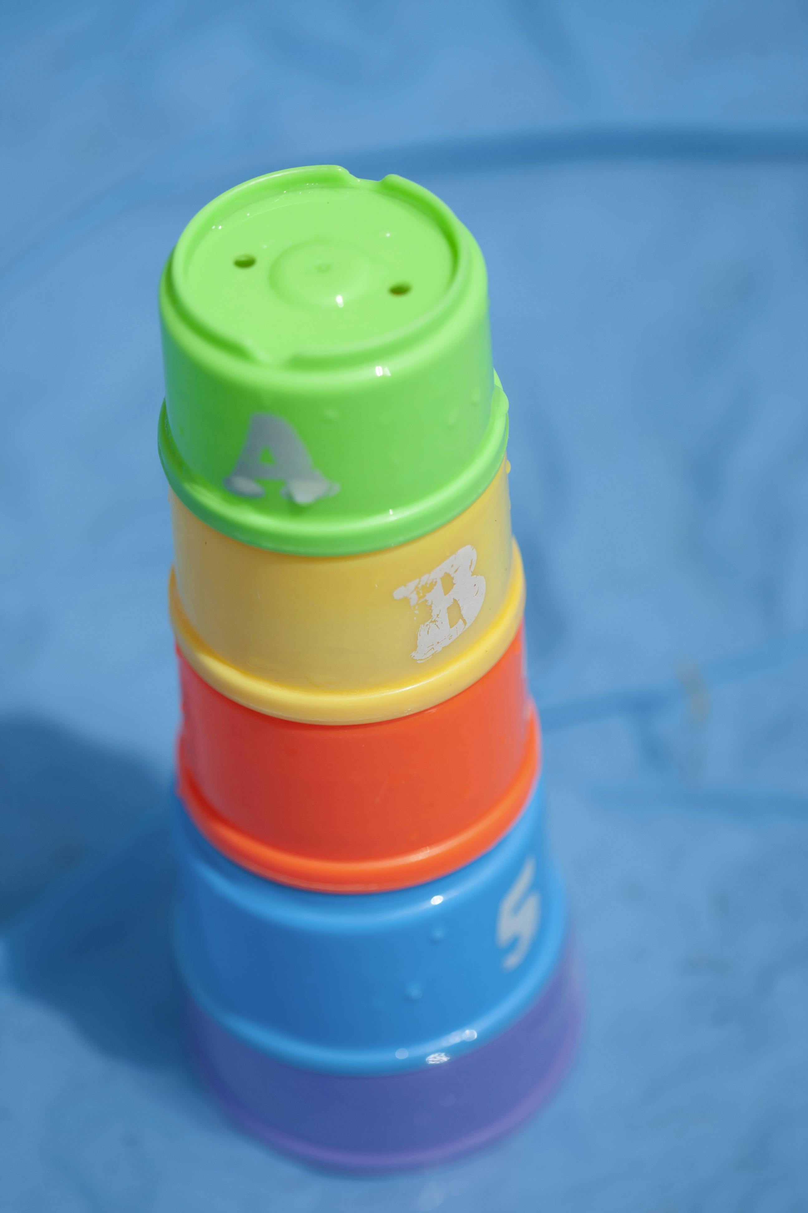 Free stock photo of kids toys, pool safety, stacking tower