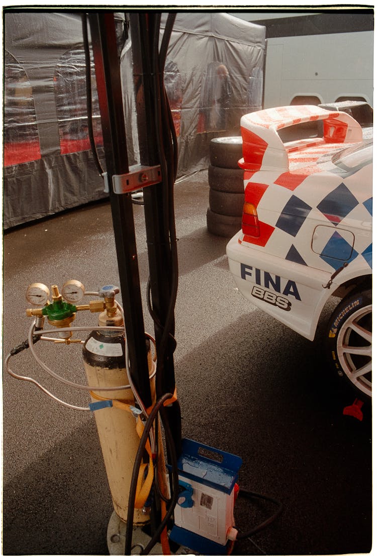 Racing Car In Garage