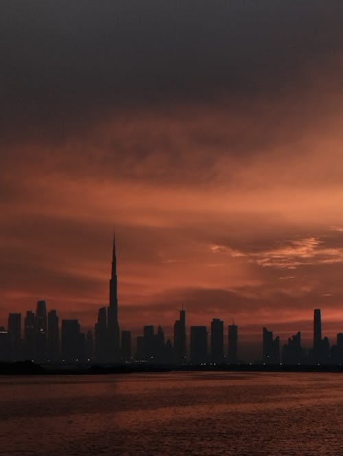 UAE, シティ, シルエットの無料の写真素材