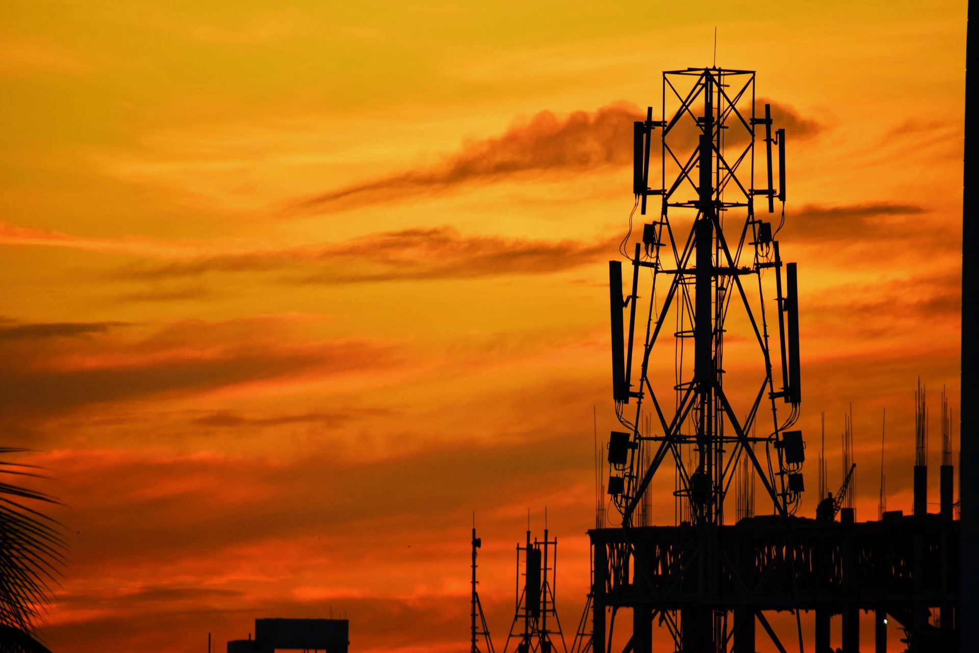 Transmission Tower at Sunset