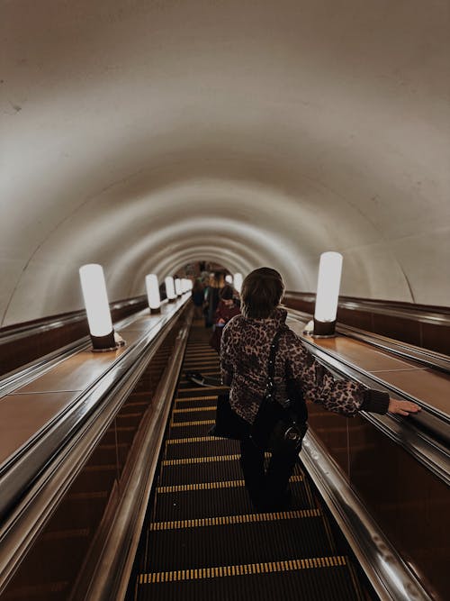 Free Escalator in Underground Stock Photo