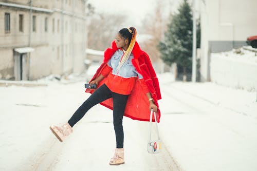 Woman Standing on Street