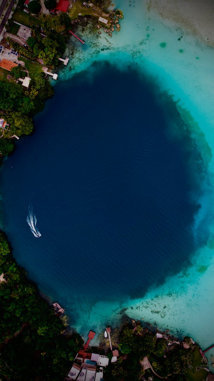 Circular Lake In Village