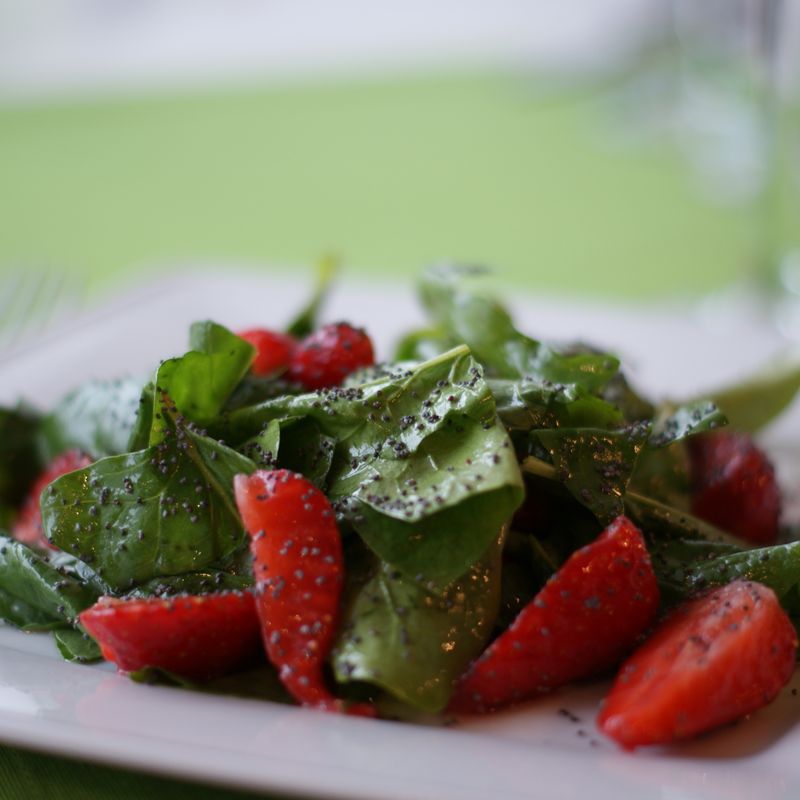 Strawberry Spinach Salad with Poppy Seed Dressing