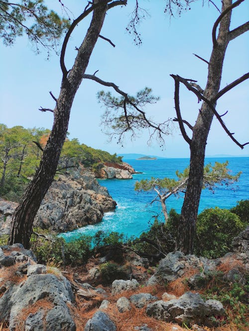 View on Turquoise Sea From Cliff