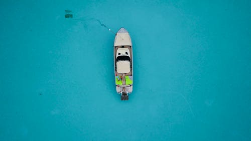 Základová fotografie zdarma na téma člun, karibské moře, letecká fotografie