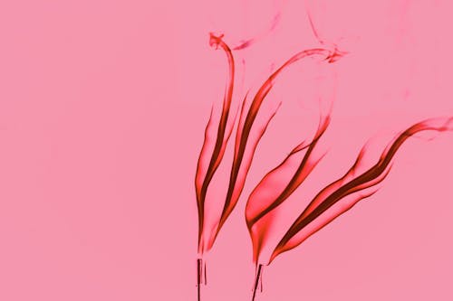 Roze Vlam Abstract Behang