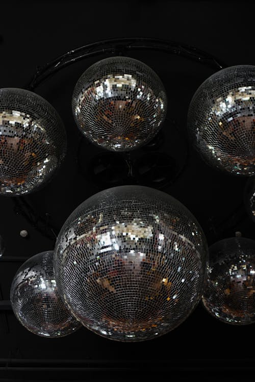 Disco Balls Hanging under the Ceiling 