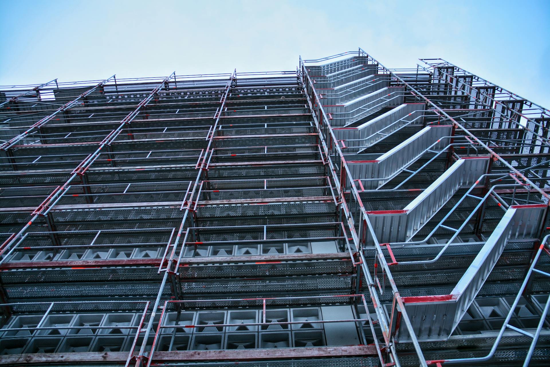 Scaffolding on Building Wall