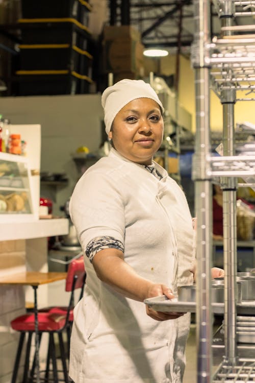 Woman Working in Kitchen