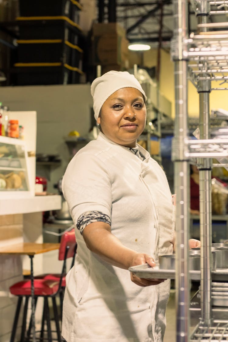 Woman Working In Kitchen