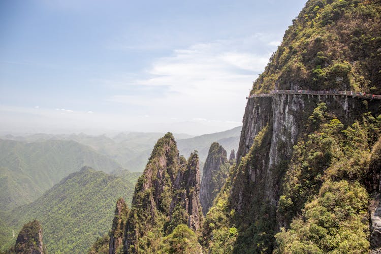 Rocky Cliffs At The Shennongjia National Park In China