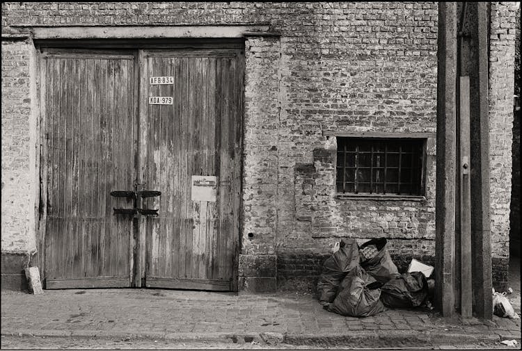 Old Warehouse With Wooden Door