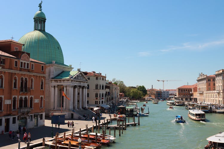 Grand Canal In Venice Near The Church Of San Simeone Piccolo