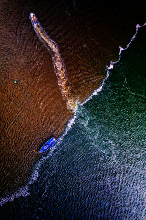 Бесплатное стоковое фото с абстрактный, Аэрофотосъемка, берег