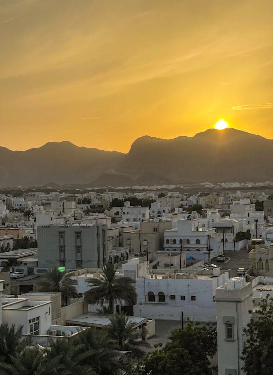 Free stock photo of golden sunset, oman, sunset