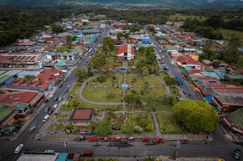 Birds Eye View of Town in Costa Rica