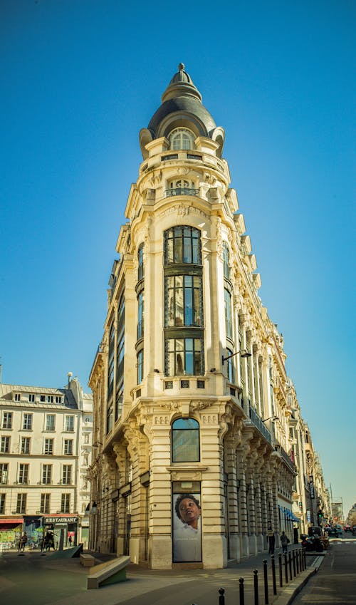 Ornamented Building Corner in Paris