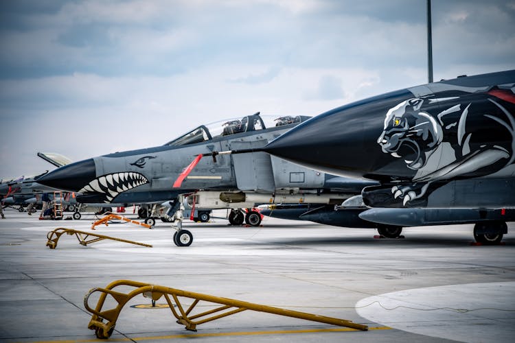 Military Fighters On Tarmac