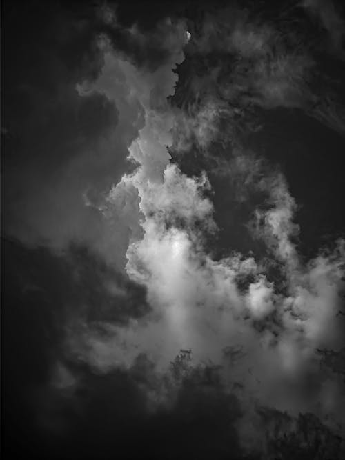 Základová fotografie zdarma na téma bouře, černobílý, oblačno