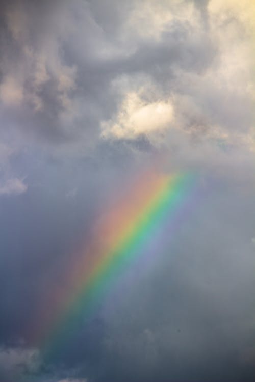 Rainbow and Clouds on Sky