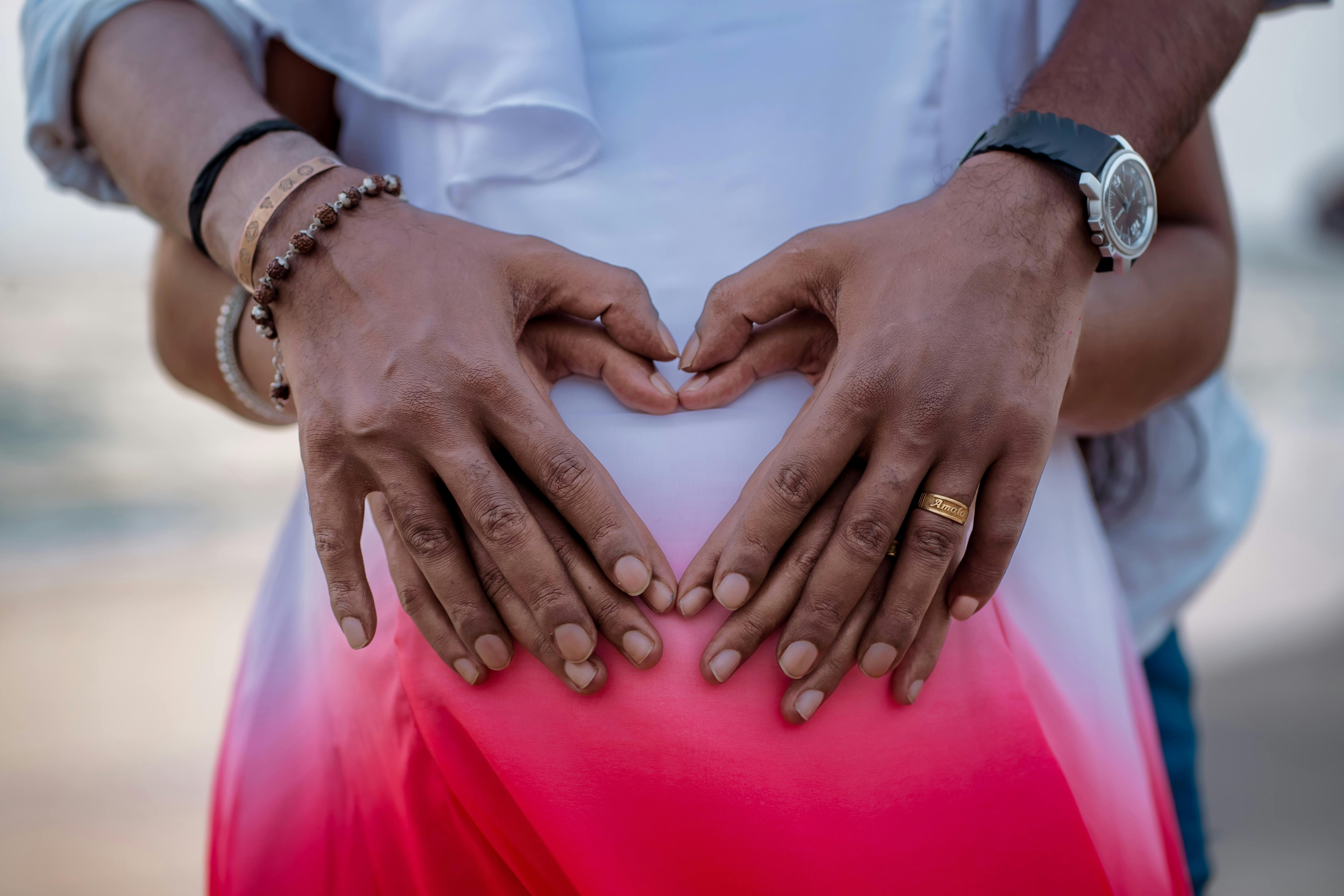 hand making love couple pregnant fingers