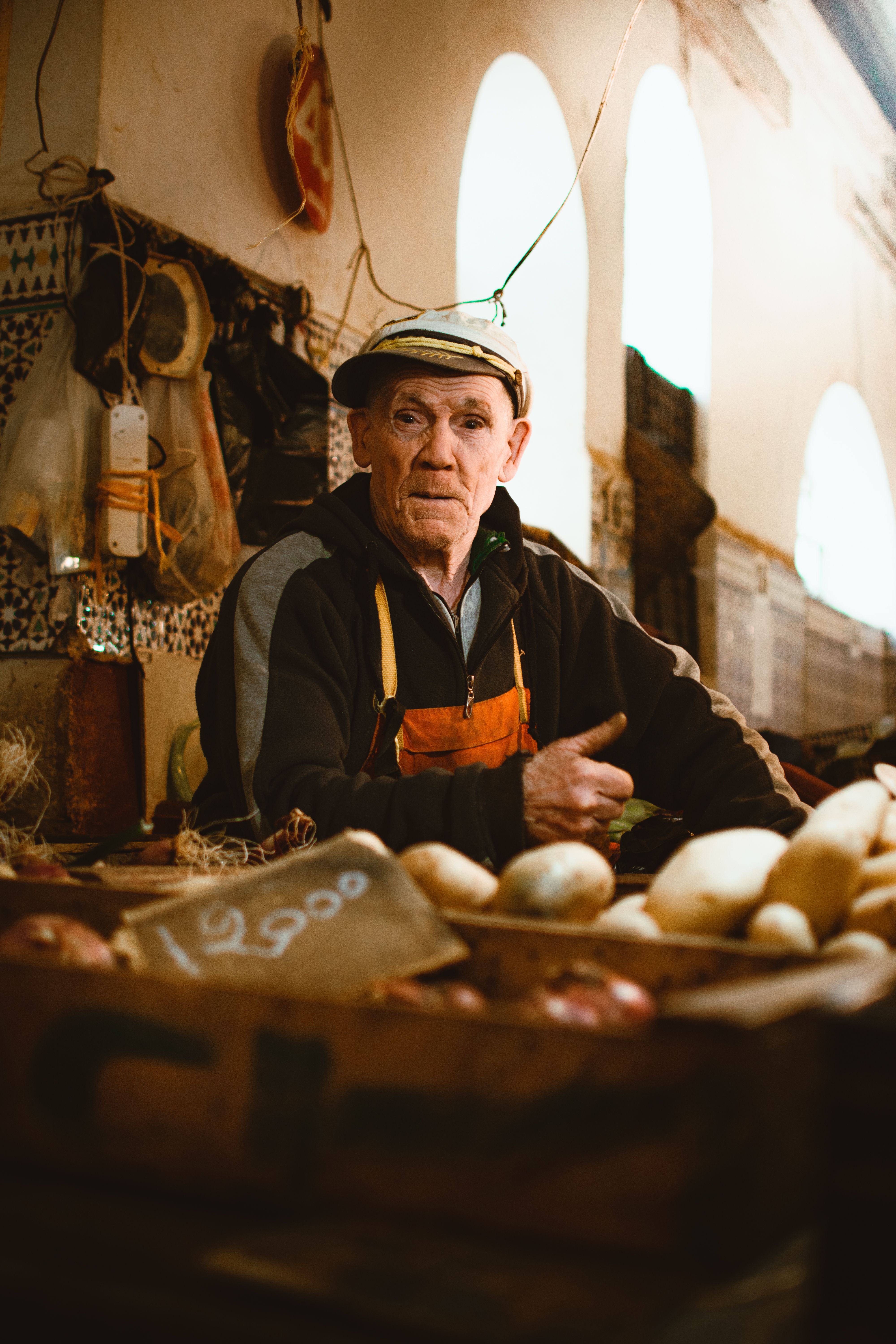 Merchant on Stall Groceries · Free Stock Photo