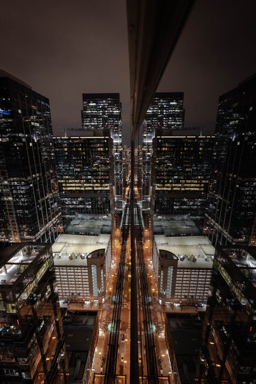 бесплатная Аэрофотосъемка высотных зданий Стоковое фото
