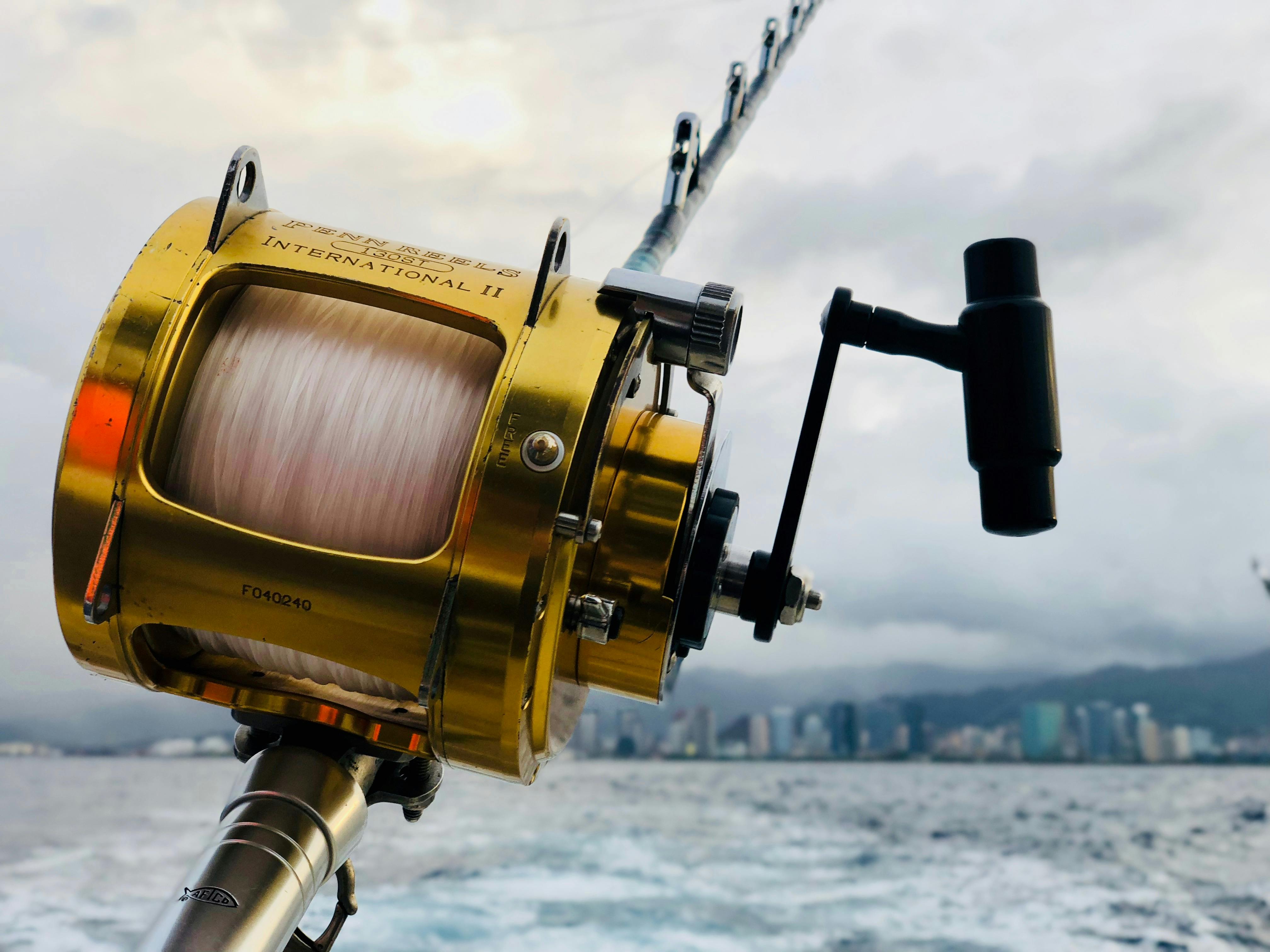 Selective Focus of Brown Fishing Reel \u00b7 Free Stock Photo