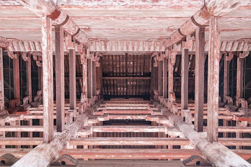 Wooden Pillars of Construction