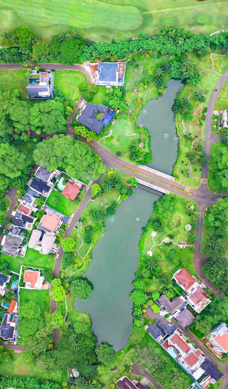 Aerial Photography Of Houses