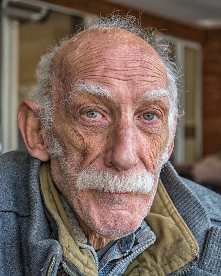 Portrait Of Old Man With Moustache