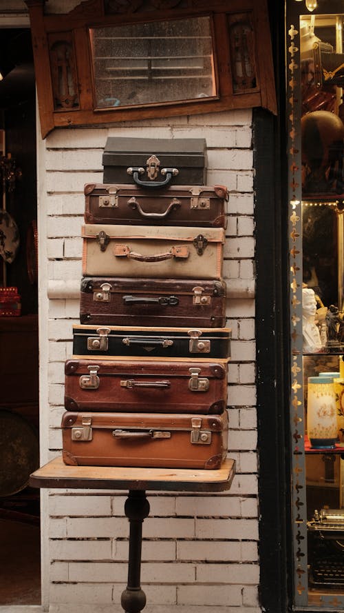 A Pile of Old Suitcases 