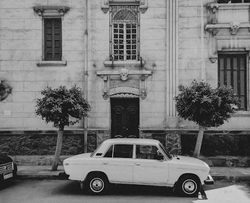 Gratis stockfoto met auto, bomen, gebouw