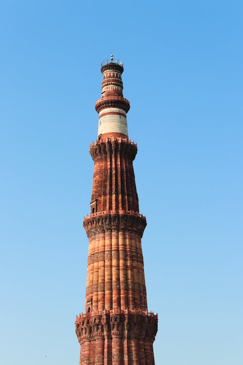 Бесплатное стоковое фото с qutab minar, вертикальный выстрел, достопримечательность