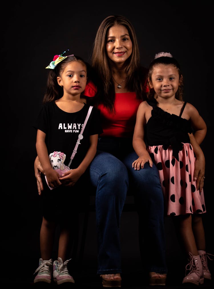 Portrait Of Mother With Daughters