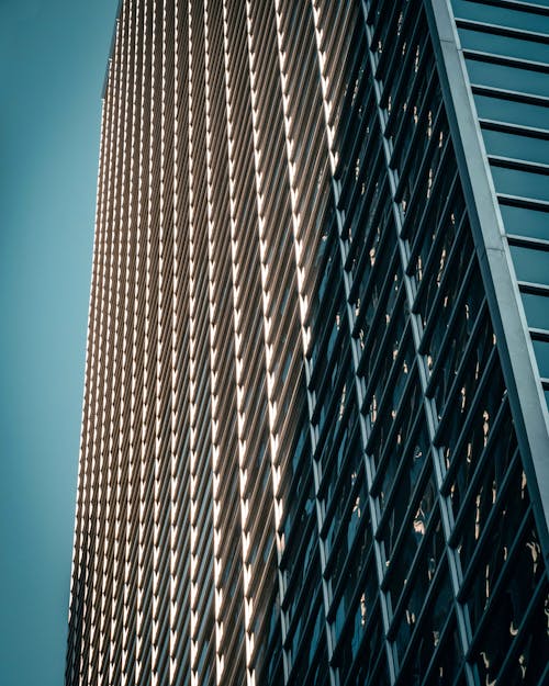 Sunlight on the Facade of a Modern Skyscraper