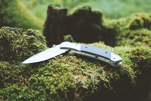 Free Gray and Black Folding Pocket Knife Stock Photo