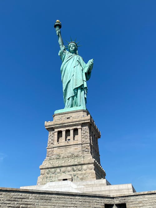 Δωρεάν στοκ φωτογραφιών με άγαλμα της ελευθερίας, γαλάζιος ουρανός, ΗΠΑ