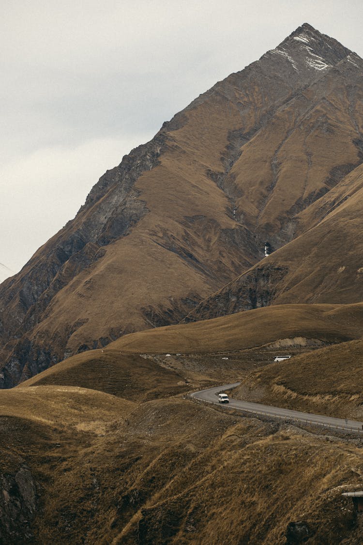 A Road Leading Up The Mountain