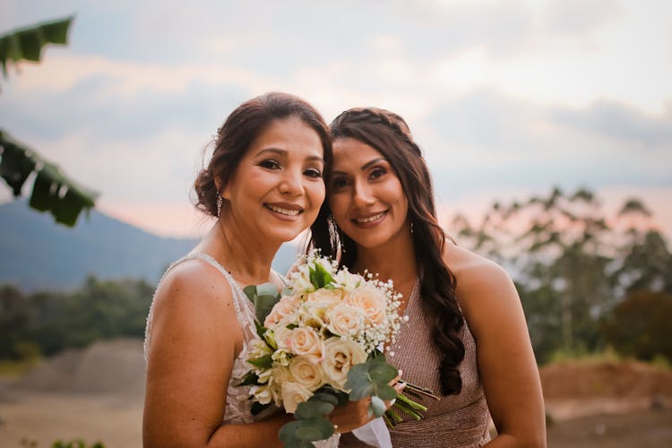 A Bride With A Bridesmaid