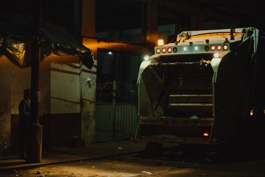 Dustcart at Night