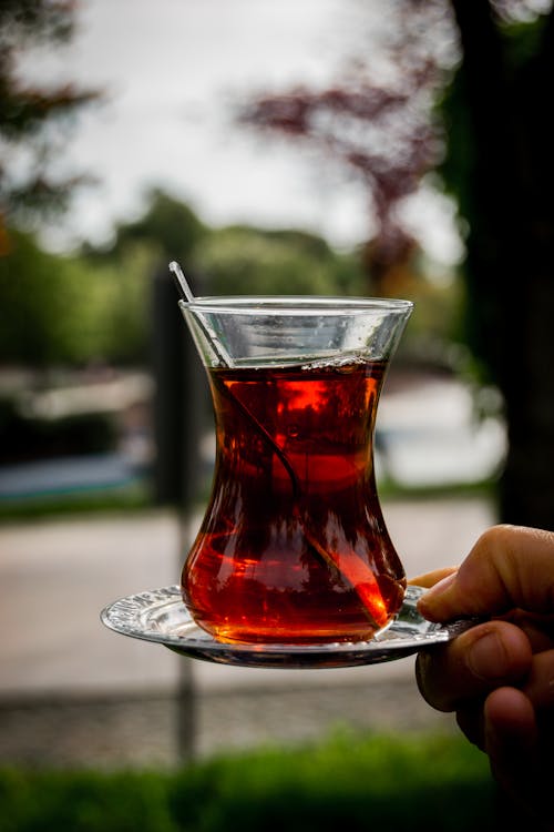 Turkish Tea on Plate