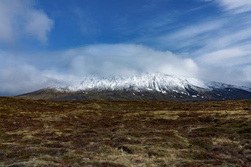 경치, 구름, 눈 덮힌 산의 무료 스톡 사진